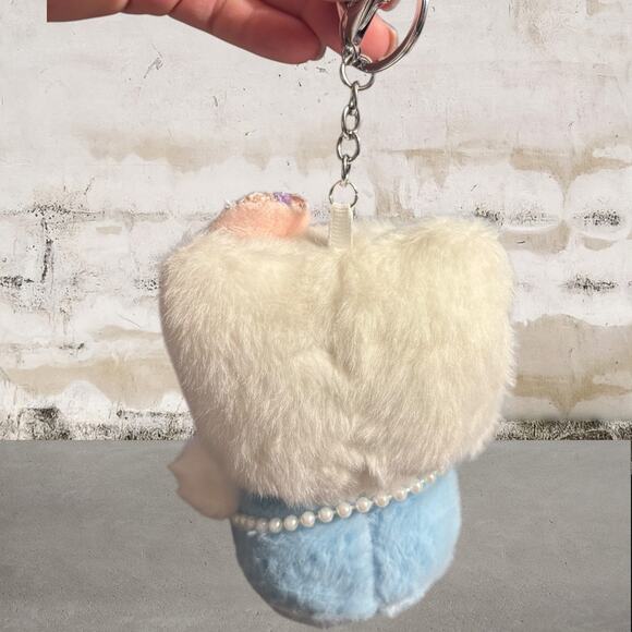 Hello Kitty Plush Bag Charm Key Ring NEW - Picture 2 of 2